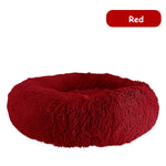 Donut Dog Bed Warm Soft Long Plush