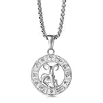 12 Horoscope Zodiac Sign Pendant Necklace