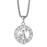 12 Horoscope Zodiac Sign Pendant Necklace