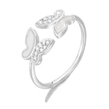 Exquisite Shining Crystal Butterfly Ring