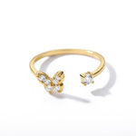 Exquisite Shining Crystal Butterfly Ring