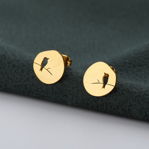 Bird On A Branch Studs Earring