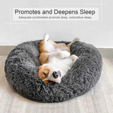 Donut Dog Bed Warm Soft Long Plush