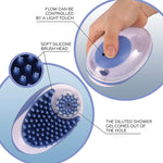 Pet Bath Brush 2-in-1 Pet SPA Massage Comb Soft Silicone