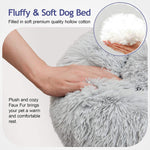 Donut Dog Bed Warm Soft Long Plush