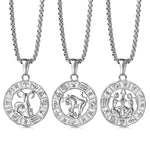 12 Horoscope Zodiac Sign Pendant Necklace