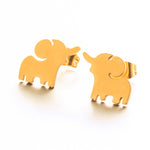 Multiple Minimalist Stud Earrings for Women Female Stainless Steel Animals Cute Earrings Carnations Jewlery Accessories