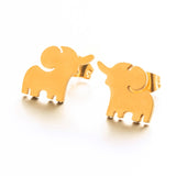 Multiple Minimalist Stud Earrings for Women Female Stainless Steel Animals Cute Earrings Carnations Jewlery Accessories