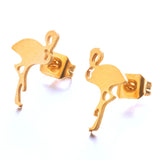 Multiple Minimalist Stud Earrings for Women Female Stainless Steel Animals Cute Earrings Carnations Jewlery Accessories