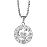 12 Horoscope Zodiac Sign Pendant Necklace