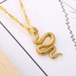 Snake Cobra Pendant Water Ripple Chain For Women Men