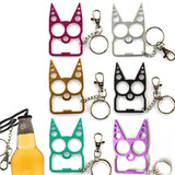 Multifunction Cute Cat Outdoor Tool Opener Screwdriver Keychain