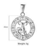 12 Horoscope Zodiac Sign Pendant Necklace