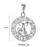 12 Horoscope Zodiac Sign Pendant Necklace