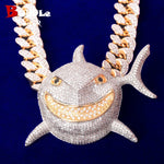 Shark Pendant  Necklace Gold Color Plated