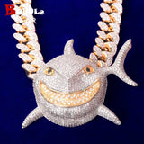 Shark Pendant  Necklace Gold Color Plated