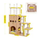 Domestic Delivery Wooden Modern Cat Tower