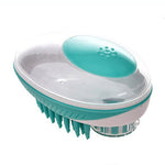 Pet Bath Brush 2-in-1 Pet SPA Massage Comb Soft Silicone