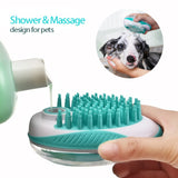 Pet Bath Brush 2-in-1 Pet SPA Massage Comb Soft Silicone