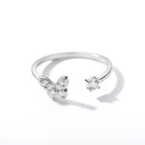 Exquisite Shining Crystal Butterfly Ring