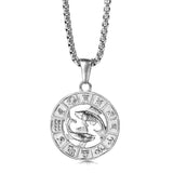 12 Horoscope Zodiac Sign Pendant Necklace