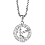 12 Horoscope Zodiac Sign Pendant Necklace