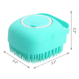 Pet Bath Brush 2-in-1 Pet SPA Massage Comb Soft Silicone