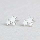 Stainless Steel Animal Heart Leaf Cat Flower Star Stud Earrings f