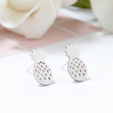 Stainless Steel Animal Heart Leaf Cat Flower Star Stud Earrings f