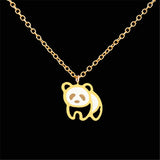 Stainless Steel Chain Butterfly Elephant Panda Bird Pendants