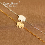 Stainless Steel Origami Elephant Bracelets