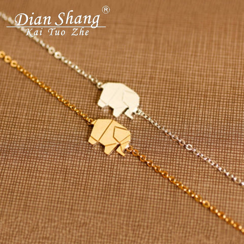 Stainless Steel Origami Elephant Bracelets