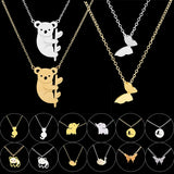 Stainless Steel Chain Butterfly Elephant Panda Bird Pendants