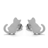 Multiple Minimalist Stud Earrings for Women Female Stainless Steel Animals Cute Earrings Carnations Jewlery Accessories