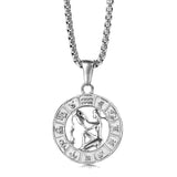 12 Horoscope Zodiac Sign Pendant Necklace