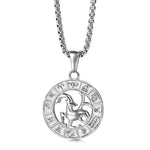 12 Horoscope Zodiac Sign Pendant Necklace