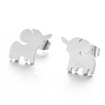 Multiple Minimalist Stud Earrings for Women Female Stainless Steel Animals Cute Earrings Carnations Jewlery Accessories