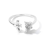 Exquisite Shining Crystal Butterfly Ring