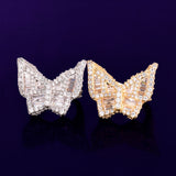 Butterfly Rings for Women Iced Out Real Gold Plated