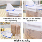 1.5kg/2kg Dog Cat Food Plastic Storage Tank with Measuring Cup Container