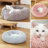 Donut Dog Bed Warm Soft Long Plush