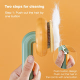 Pumpkin Pet Brush Self Cleaning