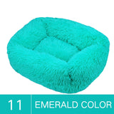 Luxury Dog Bed Square Dog Beds Long Plush Dog Mat Beds for Small Medium Large Dogs Supplies Pet Dog Calming Bed Washable Kennel