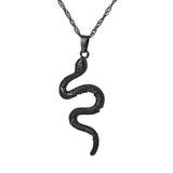 Snake Cobra Pendant Water Ripple Chain For Women Men