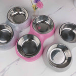 Double Pet Bowl Bling Bling Rhinestone