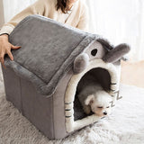 Warm Plush Pet Bed House Washable