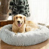 Donut Dog Bed Warm Soft Long Plush