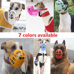 Adjustable Dog Muzzle Plastic Mask