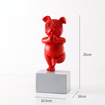 Lovely Yoga French Bulldog Statue