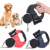 Automatic Dual Retractable Dog Leash with Light